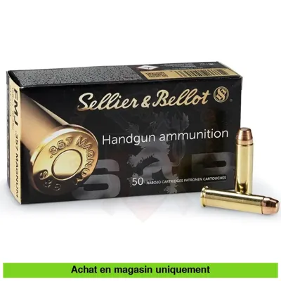 Boite de 50 Cartouches S&b 357 Magnum 158 gr FMJ - Sellier & Bellot