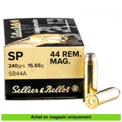 Boite de 50 Cartouches S&b 44 Magnum 240 gr SJSP - Sellier & Bellot