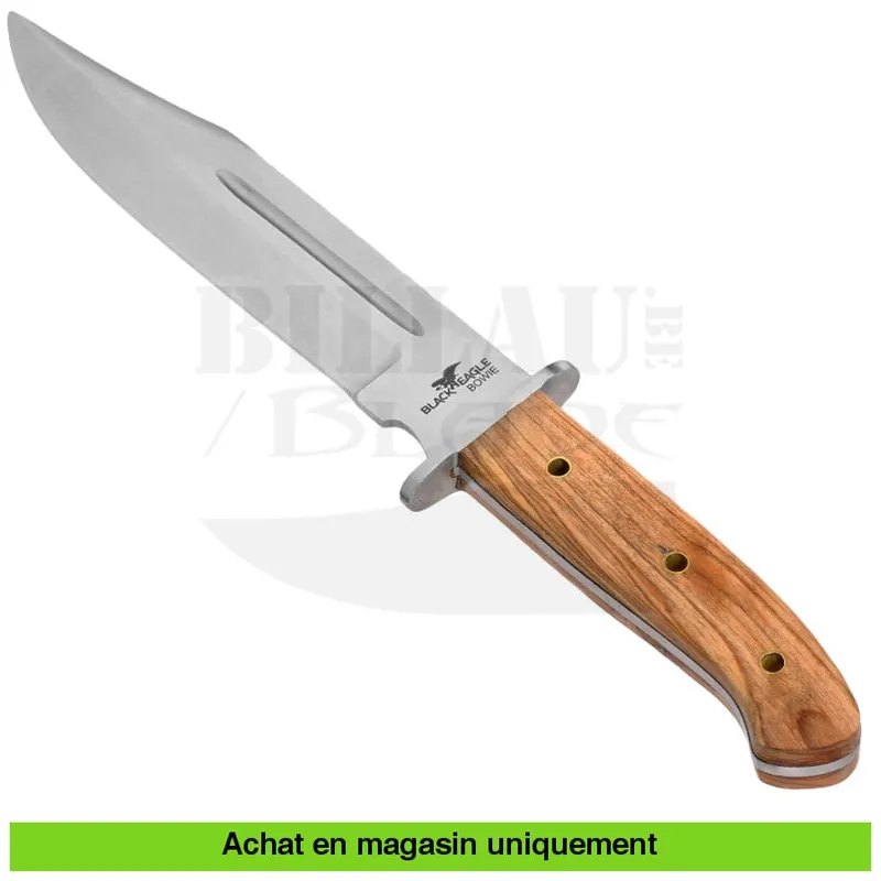 Black Eagle Couteau Fixe Bowie · Negro