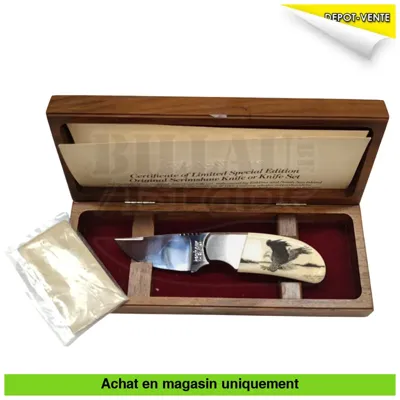 Couteau Pliant 2230BE Scrimshaw 1993 (Rare) - Kershaw