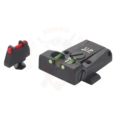 Hausse et Guidon Micrométrique Fibre Glock 17/19/20/21/22/23/25/26/27/28/29/30/31/32/34/35 - LPA