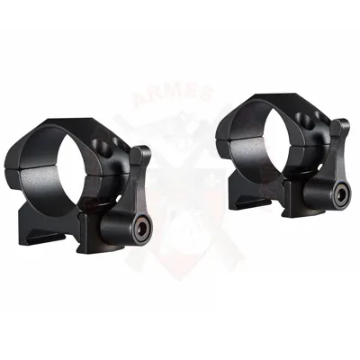 Paire de Colliers de Montage 1" ACIER QD, Rail Picatinny, Bas - Hawke