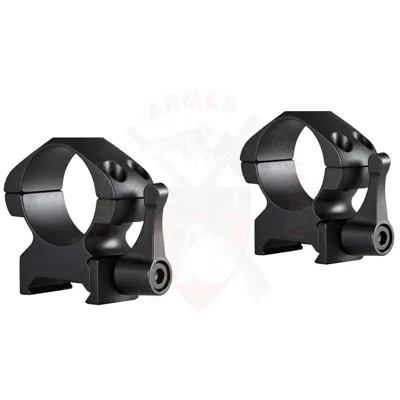 Paire de Colliers de Montage 1" ACIER QD, Rail Picatinny, Medium - Hawke