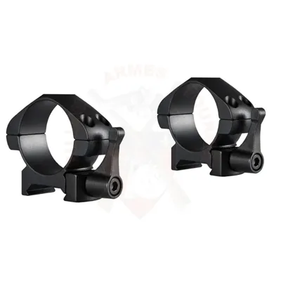 Paire de Colliers de Montage 30mm ACIER QD, Rail Picatinny, Bas - Hawke