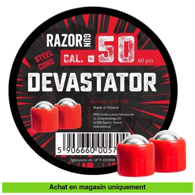 Pot de 60 Billes Devastator cal.50 - RazorGun