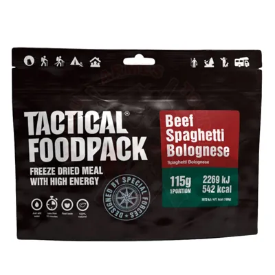 Ration de Survie 115g Beef Spaghetti Bolognese - Tactical Foodpack