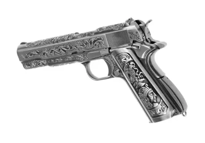 M 1911 Etched Full Metal Floral - airsoftzone