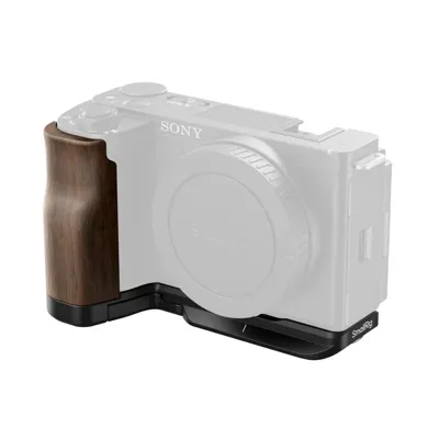4864 L-Shape Mount Plate with Wooden Handle for Sony ZV-E10 II - SmallRig