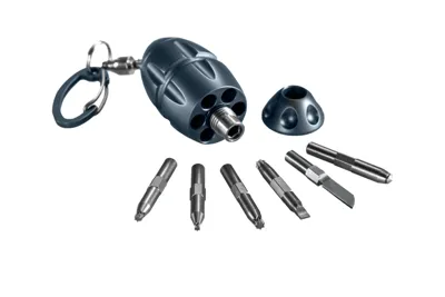 Eggie Keychain - Titanium - LIONSTEEL KNIVES