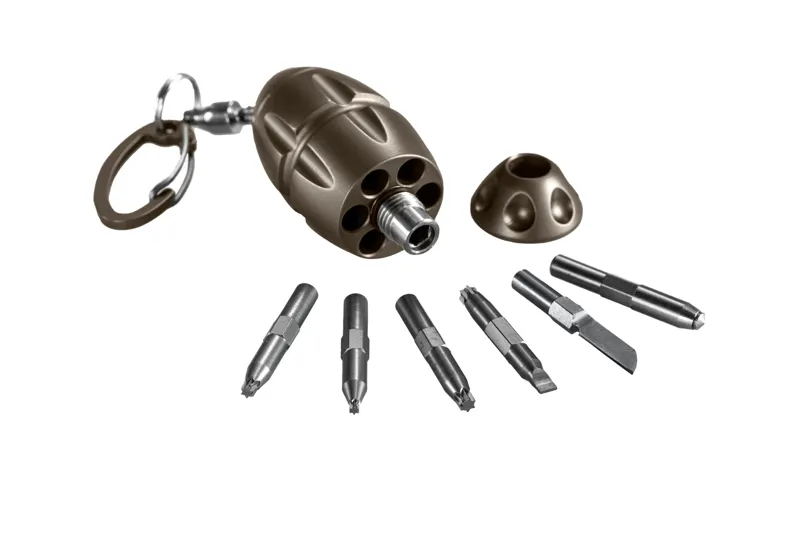 LIONSTEEL KNIVES Eggie Keychain - Titanium · Bronce