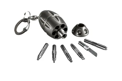 Eggie Keychain - Titanium - LIONSTEEL KNIVES