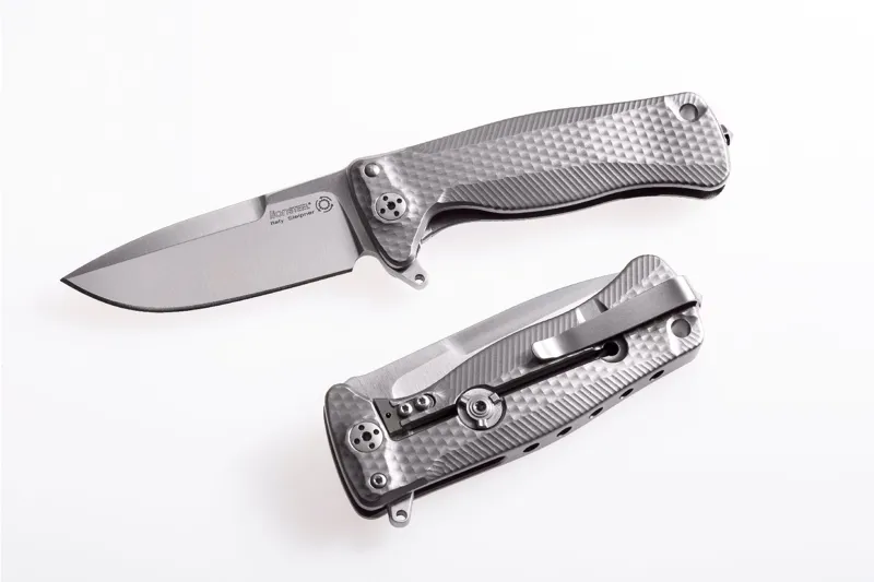LIONSTEEL KNIVES SR22 Titanium · Gris