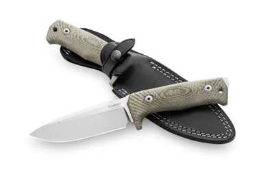 T5: Fixed Blade Tactical Knife - Canvas, Satin-Finished Blade - LIONSTEEL KNIVES