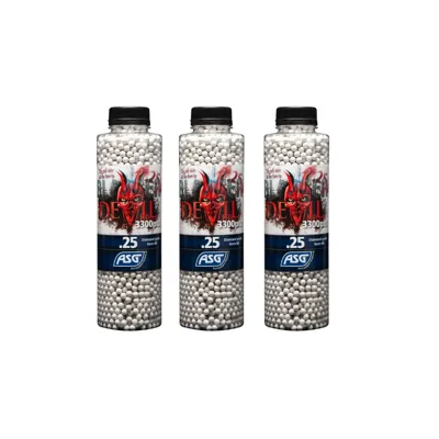 3 Bottles of Devil 0.25g BBs - 9900 BBs - Save €4.98! - Blaster