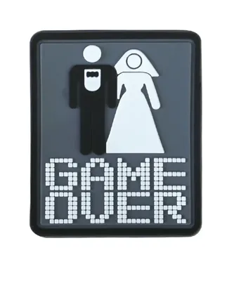 3D Rubber Game Over Velcro Patch - KombatUK