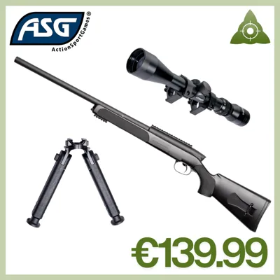 Steyr SSG 69 P2 W/ 40mm Scope & Bipod - Bundle - ASG