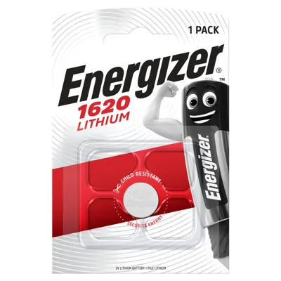 CR1620 3V Lithium Cell Battery - Single - Energizer