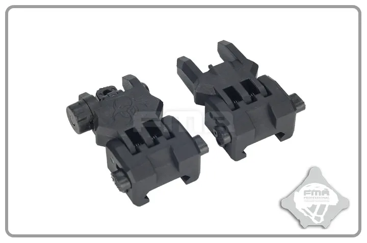 FMA Airsoft Front & Rear Gen. 3 Foldable Sight · Negro