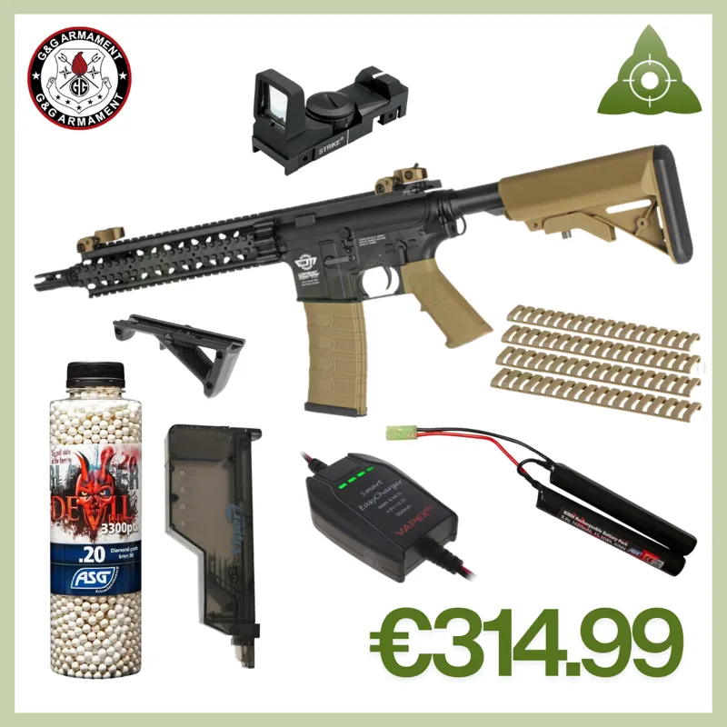 G&G Armament CM18 MK18 mod1 - Rifle Bundle · Negro