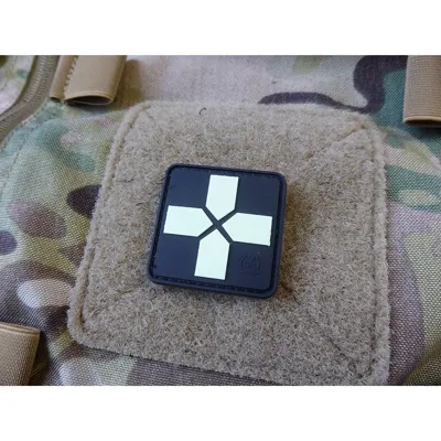 3D Rubber 40mm Medic Patch - Glow in the Dark - JTG