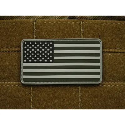 3D Rubber American Flag Patch - SWAT - JTG