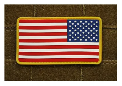 3D Rubber American Flag Patch Reversed - JTG