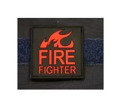 3D Rubber Firefighter Patch - JTG
