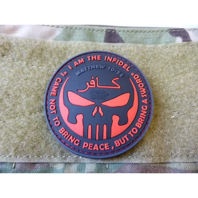 3D Rubber Infidel Punisher Patch - JTG