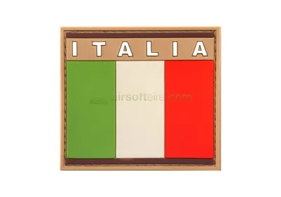 3D Rubber Italian Flag Patch - JTG