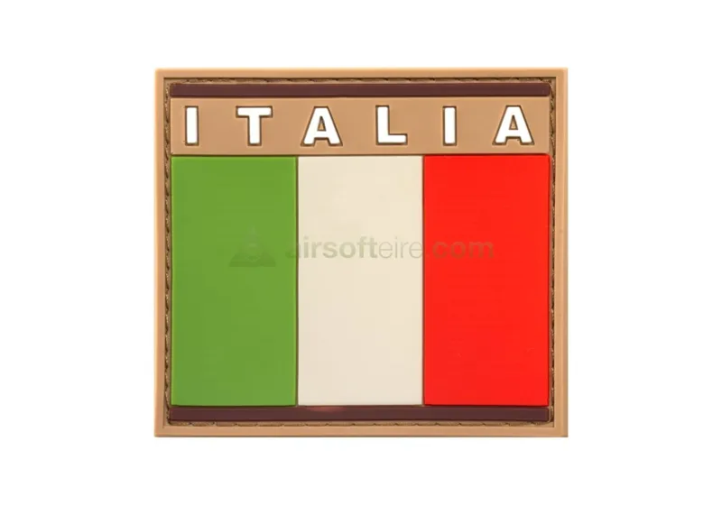 JTG 3D Rubber Italian Flag Patch · Tan / FDE