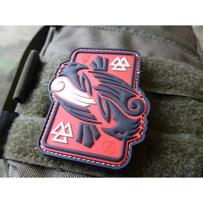 3D Rubber Odin's Raven Patch - Redsky - JTG