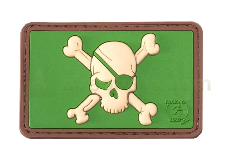 JTG 3D Rubber Pirate Skull Patch · Multicam