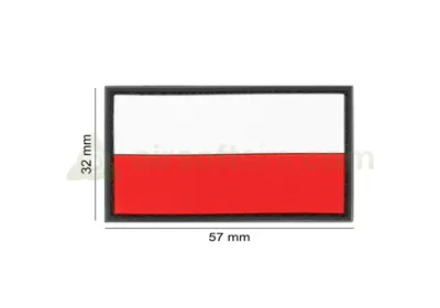 3D Rubber Polish Flag Patch - JTG