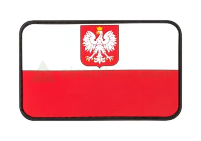 3D Rubber Polish Flag with Coat of Arms Patch - JTG
