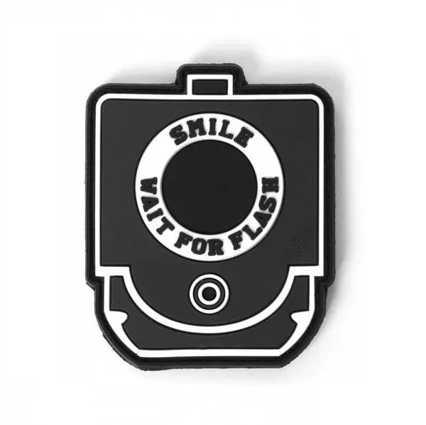 JTG 3D Rubber Smile and Wait for Flash Patch · Negro