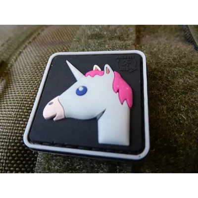 3D Rubber Unicorn Patch, Strawberry Aroma - JTG