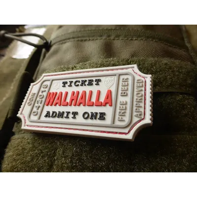 3D Rubber Walhalla Ticket Patch - JTG