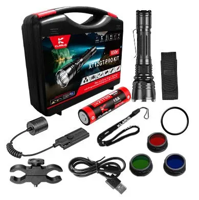 XT12GT Pro Kit Long Throw Tactical Flashlight - 1600 lm - Klarus