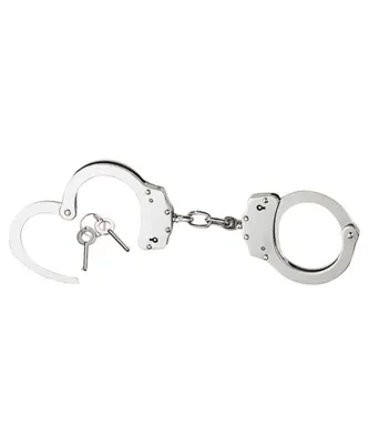 Heavy Duty Metal Handcuffs - Sliver 4802 - KombatUK