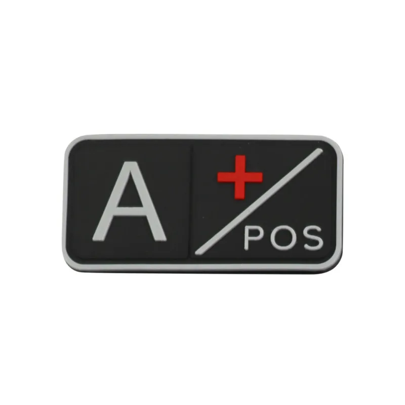 KombatUK Tactical Blood Type Patch - A · Negro