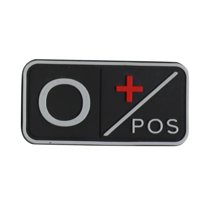 KombatUK Tactical Blood Type Patch - o · Negro