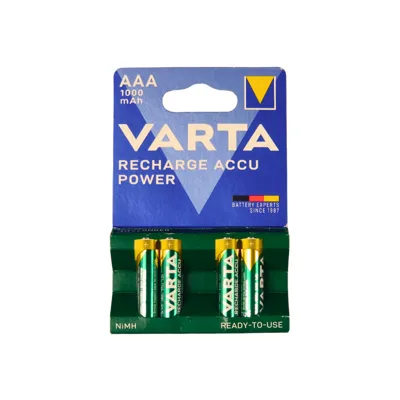AAA NIMH Rechargeable Battery 4 Pack (1000mAh) - Varta