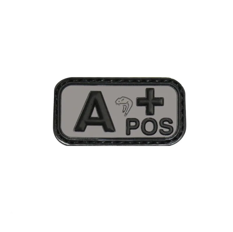 Viper Bloodtype A-Pos Patch · Negro