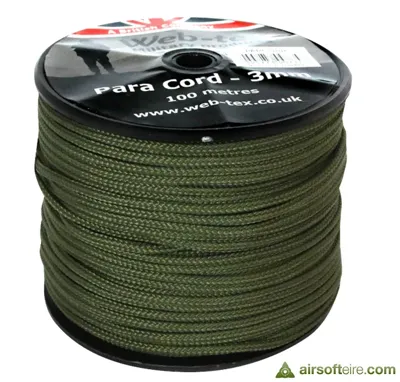 3mm Drab Paracord - 100 Metres - Web-Tex