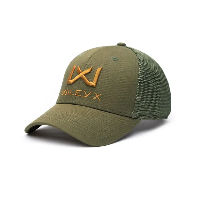 Wiley X Trucker Cap · Olive green tan