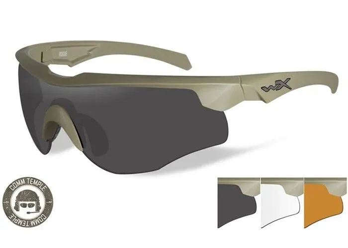 Airsoft Shop Drenthe Bril Wiley X Rogue Comm /Clear/Rust Frame · Grey tan