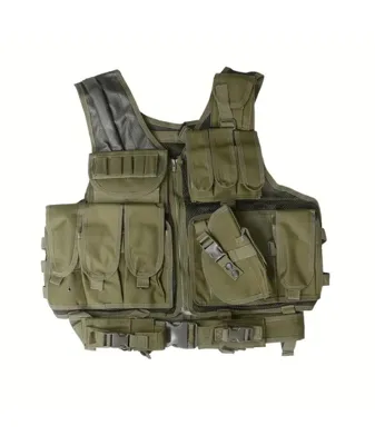Colete Tático Compacto C/ Cinto e Sistema MOLLE Nas Costas - ACM Airsoft