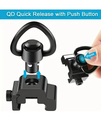 Metal QD Sling Swivel Com Rail Mount - ACM Airsoft