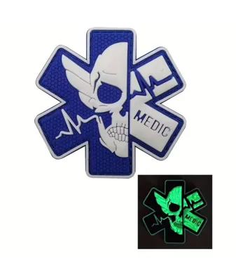 Patchs Tactical Medic Que Brilham No Escuro - ACM Airsoft