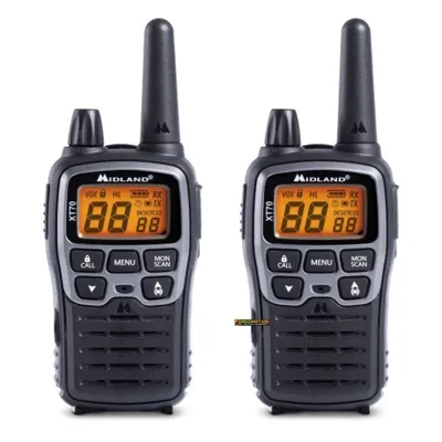 XT70 — Walkie Talkie Dual Band, Portata Fino a 12 Km - Midland